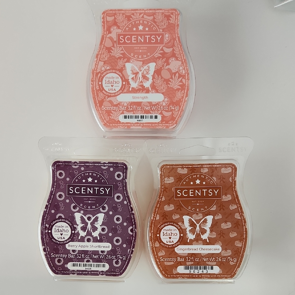 Scentsy Wax Bars - Berry Purple and Cheesecake Orange
